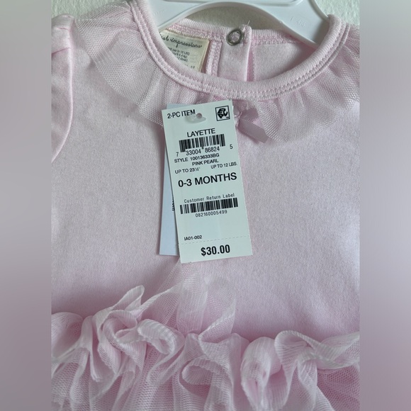 First impressions baby girl tulle tutu bodysuit & headband set for 0-3 m… - Picture 4 of 6